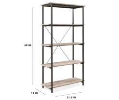 Real Living Rustic 5-Shelf Bookcase 20 Real Living Rustic 5-Shelf Bookcase -Home Furniture 810343917 9