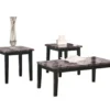 3- Piece Maysville Faux Marble Black Occasional Table Set -Home Furniture 810363736 2