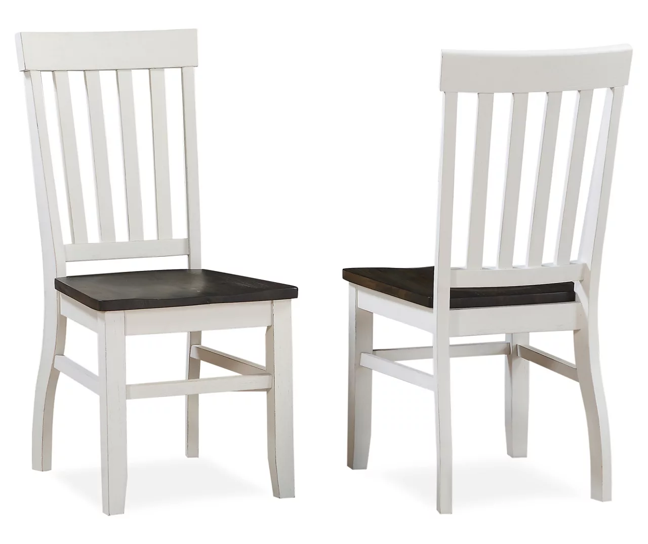 Caylie White & Brown Farmhouse Dining Chairs, 2-Pack 3 Caylie White & Brown Farmhouse Dining Chairs, 2-Pack