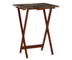 Williams 4-Piece Faux Marble Tray Table Set 17 Williams 4-Piece Faux Marble Tray Table Set -Home Furniture 810386282 A0 2