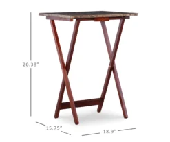 Williams 4-Piece Faux Marble Tray Table Set 27 Williams 4-Piece Faux Marble Tray Table Set -Home Furniture 810386282 D8 12