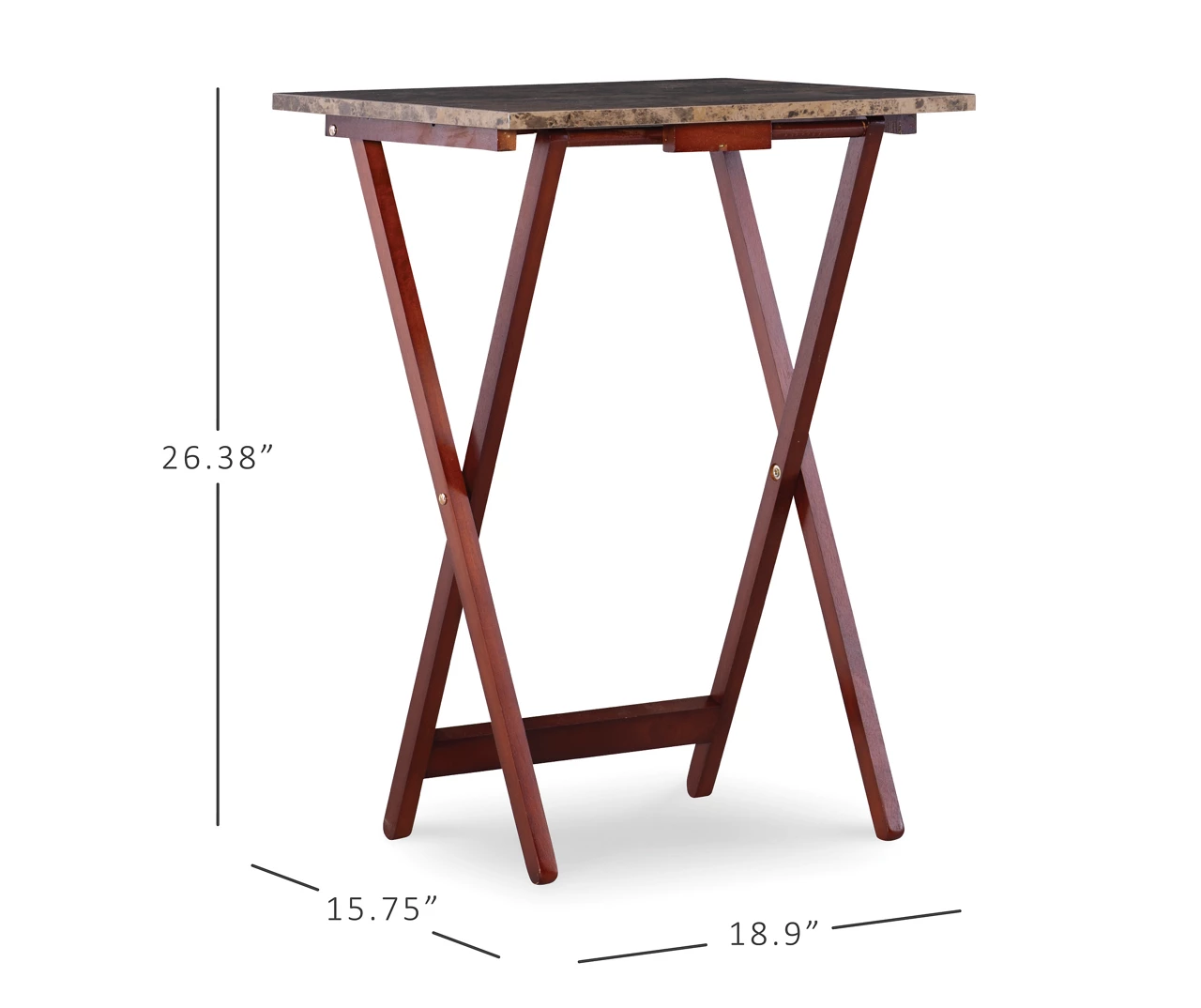 Williams 4-Piece Faux Marble Tray Table Set 15 Williams 4-Piece Faux Marble Tray Table Set - Image 13