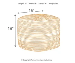 Absalom Natural Chenille Pouf 9 Absalom Natural Chenille Pouf -Home Furniture 810389289 1