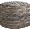 Absalom Natural Chenille Pouf