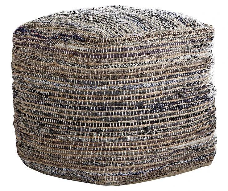 Absalom Natural Chenille Pouf 3 Absalom Natural Chenille Pouf