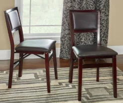 Brown Classic Open Back Folding Chairs, 2-Pack -Home Furniture 810389460 4