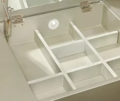 Kelly Silver Rounded Mirror Vanity Set With Stool 10 Kelly Silver Rounded Mirror Vanity Set With Stool -Home Furniture 810389505 5