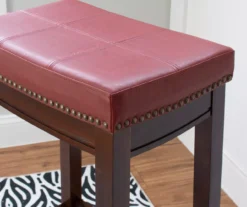 30" Brooke Red Saddle Barstool -Home Furniture 810389513 5