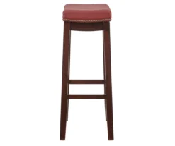 30" Brooke Red Saddle Barstool -Home Furniture 810389513 6