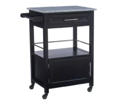 Ree Black Granite Top Kitchen Cart With Storage 15 Ree Black Granite Top Kitchen Cart With Storage -Home Furniture 810389519 A0 1