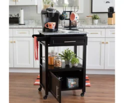 Ree Black Granite Top Kitchen Cart With Storage 20 Ree Black Granite Top Kitchen Cart With Storage -Home Furniture 810389519 A0 6