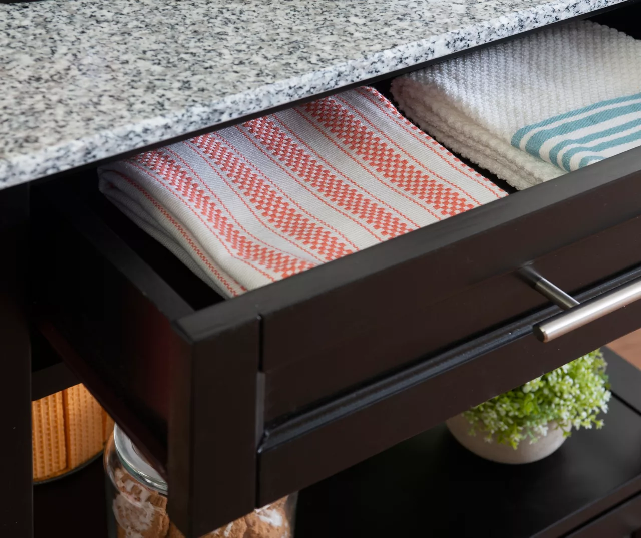 Ree Black Granite Top Kitchen Cart With Storage 12 Ree Black Granite Top Kitchen Cart With Storage - Image 10