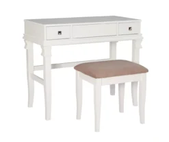 Martha Mirror Vanity Set With Stool -Home Furniture 810389524 A0 2