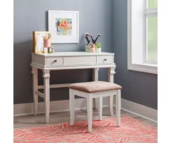 Martha Mirror Vanity Set With Stool -Home Furniture 810389524 B0 2