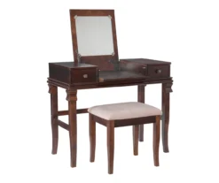 Martha Mirror Vanity Set With Stool -Home Furniture 810389525 A0 1