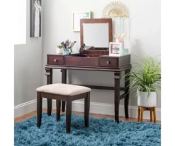 Martha Mirror Vanity Set With Stool -Home Furniture 810389525 B0 11