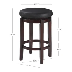 24" Clea Black Counter Stool -Home Furniture 810389528 5
