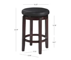 24" Clea Black Counter Stool -Home Furniture 810389528 A7