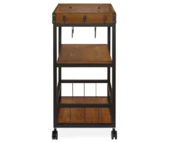Luke Industrial Kitchen Cart With Wine Storage -Home Furniture 810389531 3