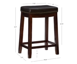 Brooke 24" Saddle Counter Stool -Home Furniture 810389537 D8 10