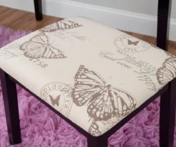 Black Butterfly Mirror Vanity Set With Stool 19 Black Butterfly Mirror Vanity Set With Stool -Home Furniture 810389539 B8 2