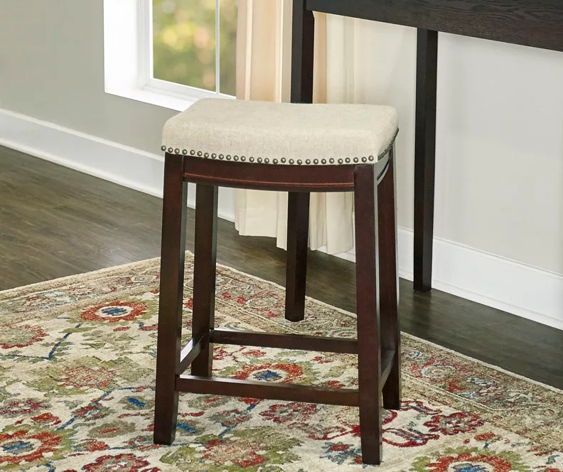 Clay Walnut Saddle Style Bar/ Counter Stools 3 Clay Walnut Saddle Style Bar/ Counter Stools