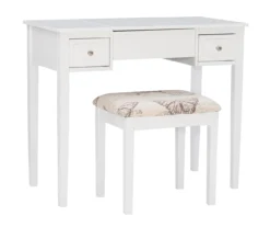 Butterfly Mirror Vanity Set With Stool -Home Furniture 810389543 A0 1