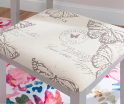 Butterfly Mirror Vanity Set With Stool -Home Furniture 810389544 B0 4