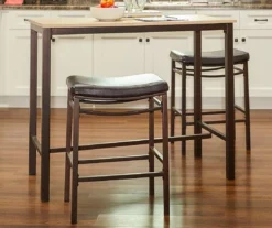 Max Brown & Blonde 3-Piece Pub Table Set 9 Max Brown & Blonde 3-Piece Pub Table Set -Home Furniture 810389575 4