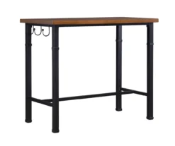 Luke Industrial 3-Piece Pub Table Set With Hooks -Home Furniture 810389576 A0 5