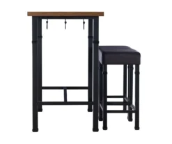 Luke Industrial 3-Piece Pub Table Set With Hooks -Home Furniture 810389576 A1 2