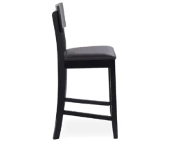 24" Black Contemporary Counter Stool 17 24" Black Contemporary Counter Stool -Home Furniture 810389596 2
