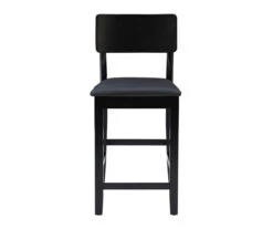 24" Black Contemporary Counter Stool 18 24" Black Contemporary Counter Stool -Home Furniture 810389596 A0 2