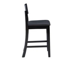 24" Black Contemporary Counter Stool 21 24" Black Contemporary Counter Stool -Home Furniture 810389596 A0 3