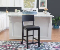 24" Black Contemporary Counter Stool 19 24" Black Contemporary Counter Stool -Home Furniture 810389596 B0 2