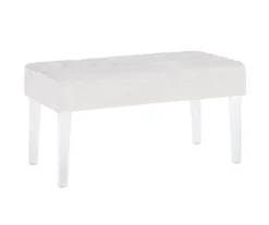 Marie Platinum Padded Glam Acrylic Bench -Home Furniture 810389624 A0 1