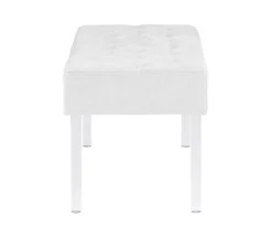 Marie Platinum Padded Glam Acrylic Bench -Home Furniture 810389624 A1