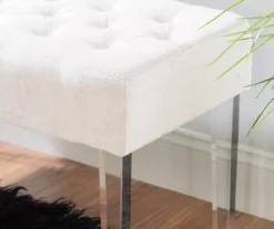 Marie Platinum Padded Glam Acrylic Bench -Home Furniture 810389624 B8