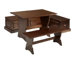 Cannon Walnut Backless Breakfast Nook -Home Furniture 810389665 A0 1