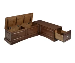 Cannon Walnut Backless Breakfast Nook -Home Furniture 810389665 A8 2