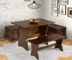 Cannon Walnut Backless Breakfast Nook -Home Furniture 810389665 B0 1