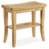 18" Pierce Bamboo Bathroom Stool -Home Furniture 810389685 1