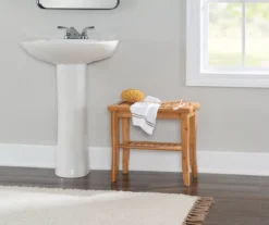 18" Pierce Bamboo Bathroom Stool 16 18" Pierce Bamboo Bathroom Stool -Home Furniture 810389685 B0 1