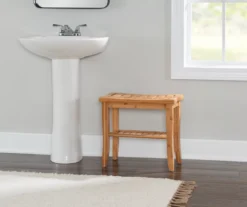 18" Pierce Bamboo Bathroom Stool 20 18" Pierce Bamboo Bathroom Stool -Home Furniture 810389685 B0 2