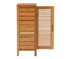 Pierce Bamboo Single Door Floor Cabinet -Home Furniture 810389686 A2 1