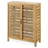 Pierce Bamboo Sliding Door Floor Cabinet 2 Pierce Bamboo Sliding Door Floor Cabinet -Home Furniture 810389687 1