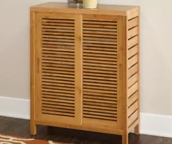 Pierce Bamboo Sliding Door Floor Cabinet -Home Furniture 810389687 3