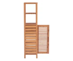 Pierce Bamboo 5-Shelf Mid Cabinet 22 Pierce Bamboo 5-Shelf Mid Cabinet -Home Furniture 810389690 A1 2