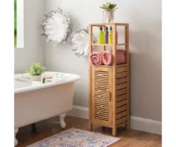 Pierce Bamboo 5-Shelf Mid Cabinet 17 Pierce Bamboo 5-Shelf Mid Cabinet -Home Furniture 810389690 B0 1