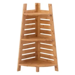 Pierce Bamboo 3-Tier Corner Shelf -Home Furniture 810389691 4